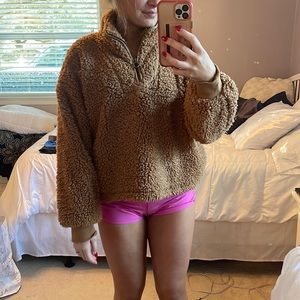 Teddy near quarter zip pullover